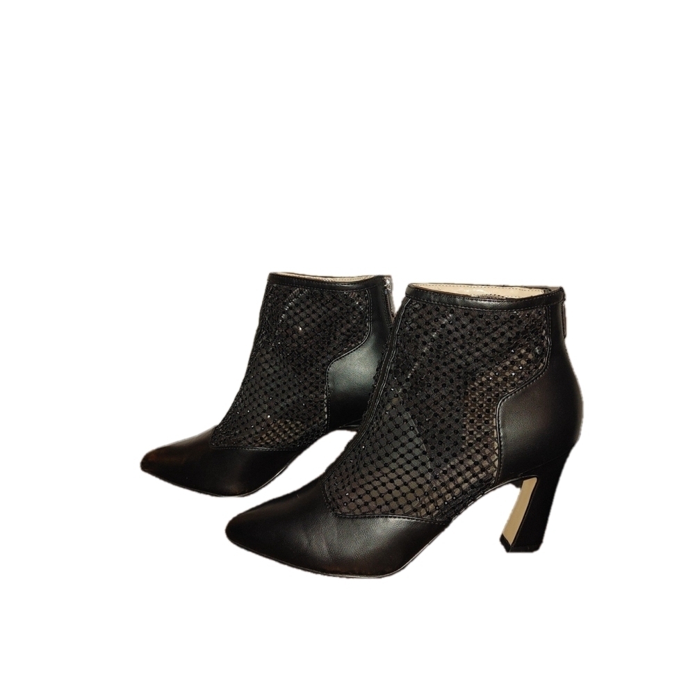 Adrienne Vittadini Nisa Mesh Ankle Boots Size 8.5M